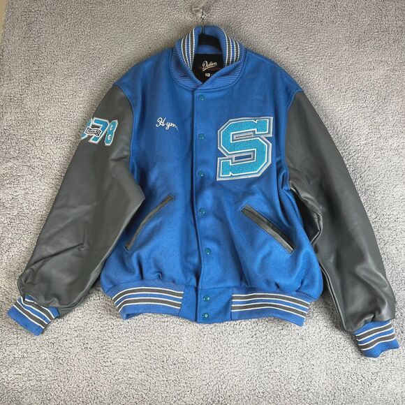 VTG Horton Kansas Varsity Letterman Jacket 3XL Dehen Wool Leather Distressed - Picture 1 of 16